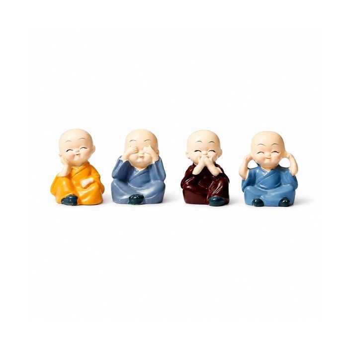 4 pcs Monk Decoration Set