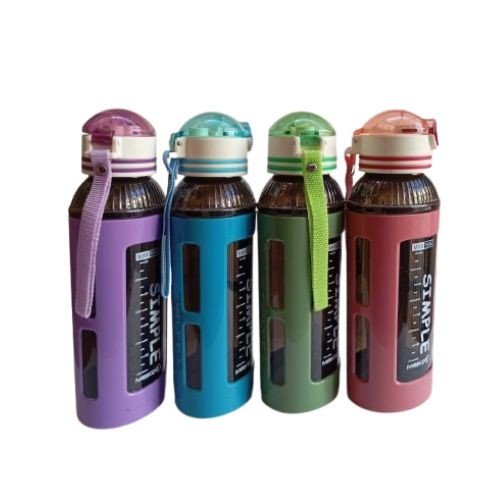 Simple Oval With Rubber Cover Water Bottle