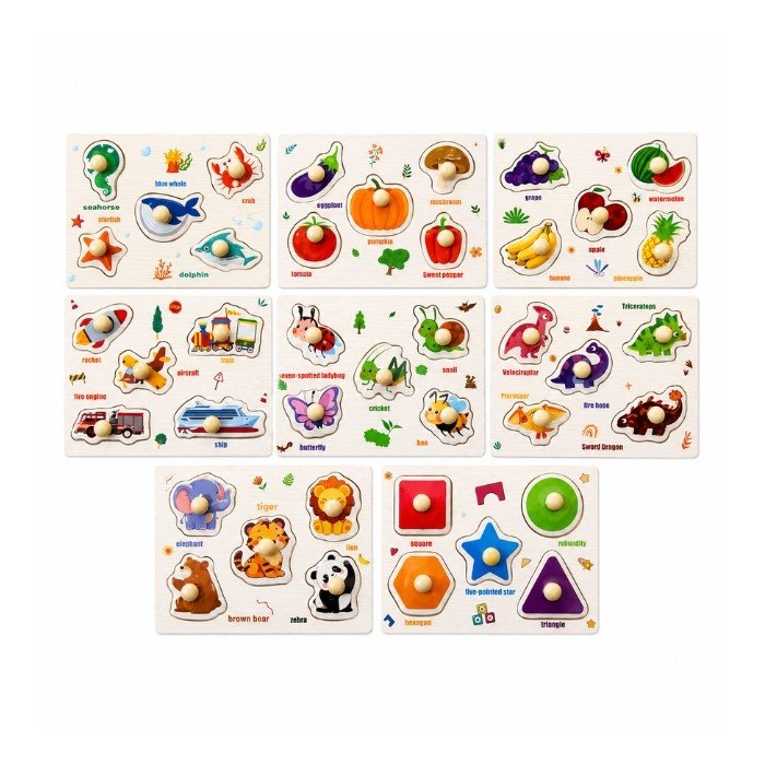 Wooden Peg Puzzle (Small)