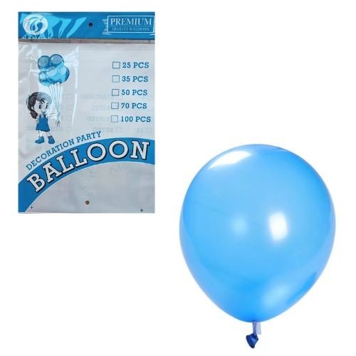 TBB 9" Premium Metallic Balloon Pack (25 Pcs) - LIGHT BLUE