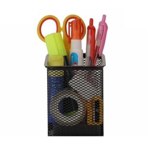 Khyati Steel Square Mesh Pen Stand (Single Piece Box Packing) S657