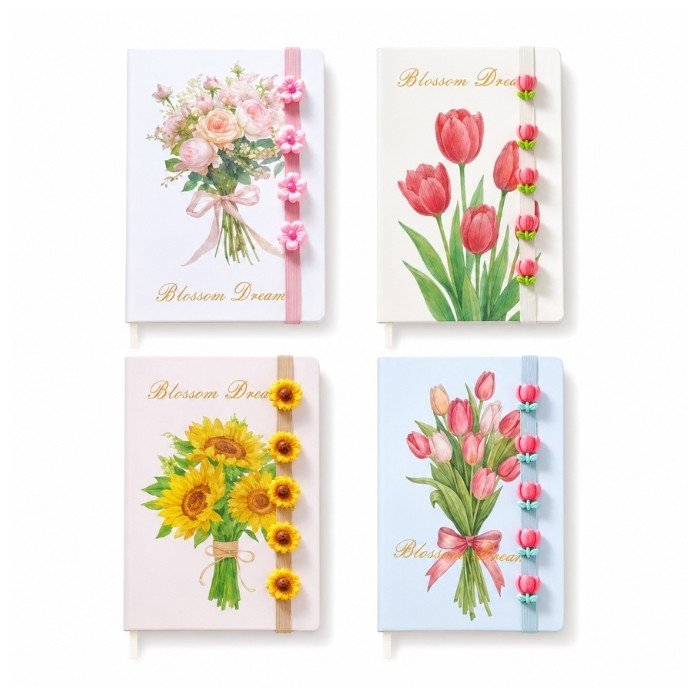 Depai Diary A5 (6001-2) 100 Sheets/80 gsm - Elastic Hard Bound