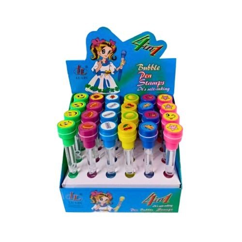 4 In 1 Pen (Bubble + Stamp + Light + Pen)