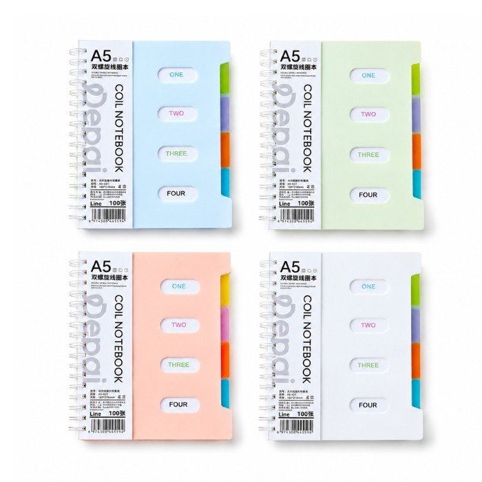 Depai Diary A5 (027) 100 Sheets/80 gsm - Spiral Divided
