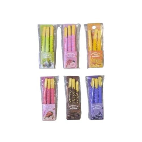 3 Pcs Choco Stick Push Eraser