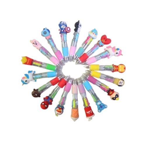 4 In 1 Mini Pen - Character Head