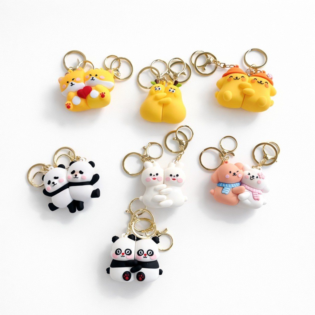 Couple Silicon Keychain