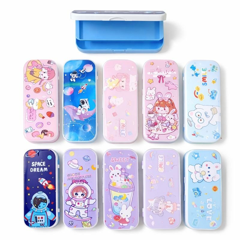 Plastic Pencil Box (Push Button) - 1