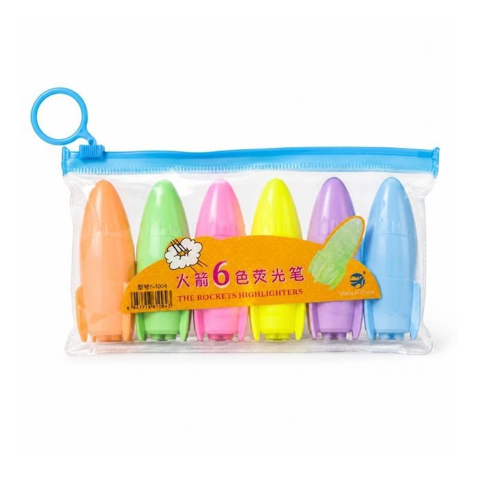 Rocket Highlighter (Pack Of 6)
