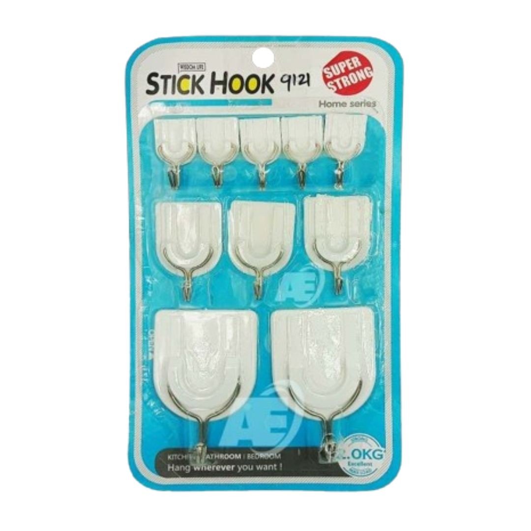 Strong Adhesive Hook (10 pcs - White) 9121