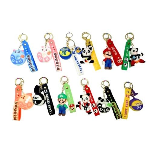 3D Premium Quality PVC keychain (Extra Large) With Belt - Set D
