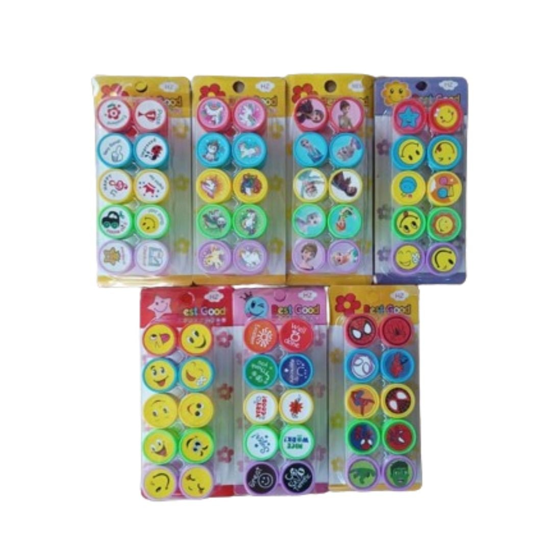 10 Pcs Deisgn Stamp Blister Pack
