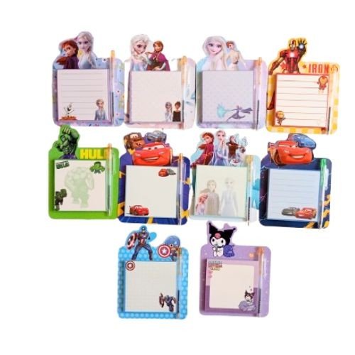 Sticky Note With Pen (Cartoon Printed)