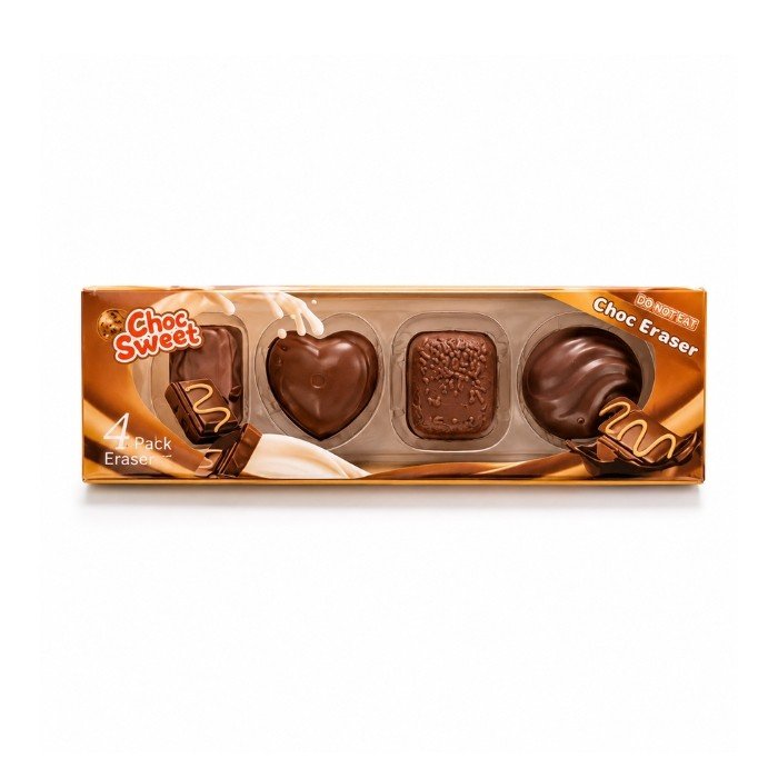 4 pcs Choc Sweet Eraser
