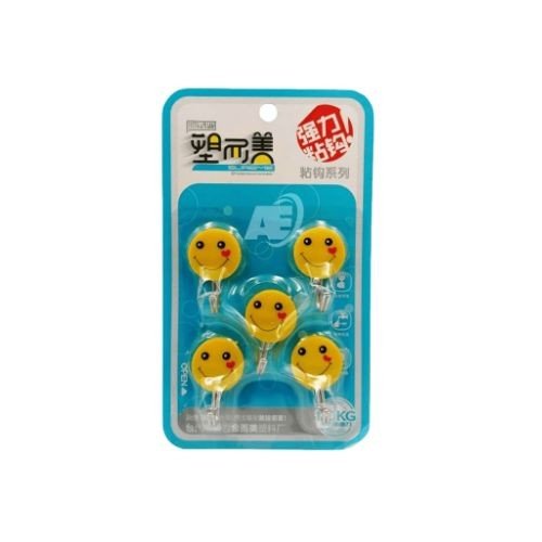 Strong Adhesive Hook (5 Pcs-Smiley) 952