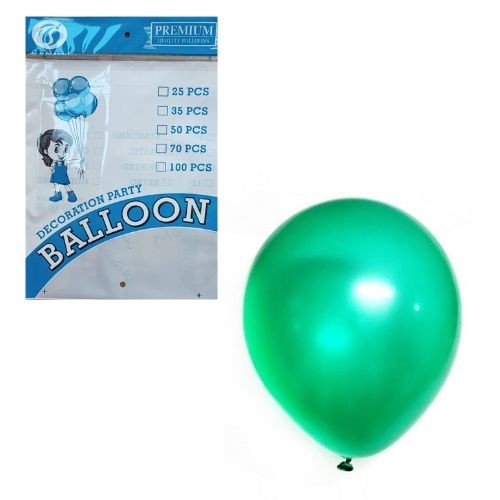 TBB 9" Premium Metallic Balloon Pack (25 Pcs) - GREEN