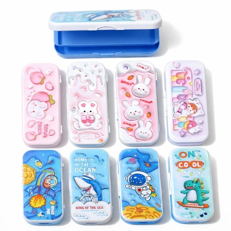 Plastic Pencil Box (Push Button) - 2